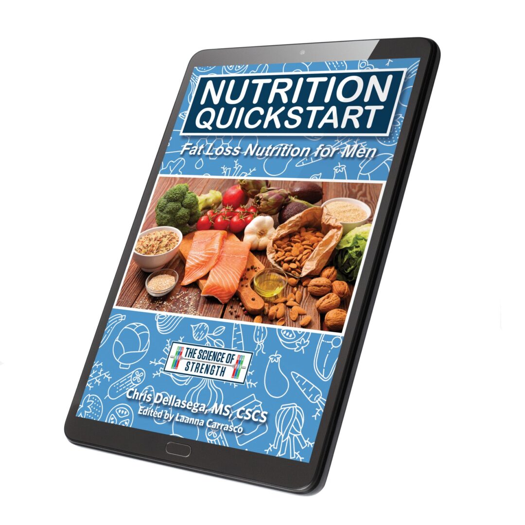 E-book on nutrition for men's fat loss.